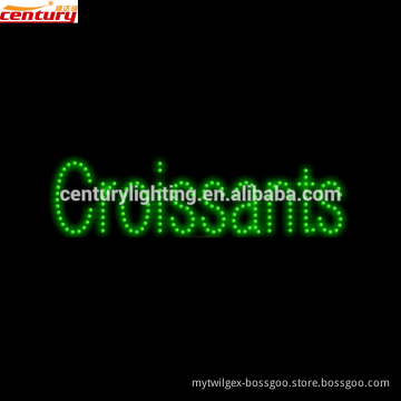 wholesale china factory price croissants open animated led sign